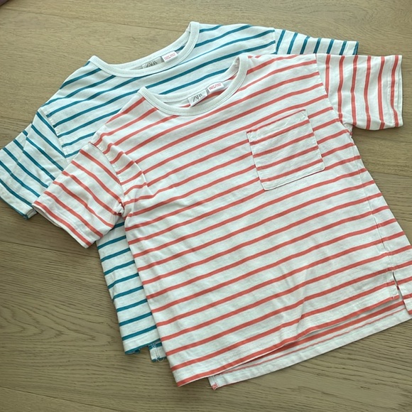 Zara Striped Pocket T Shirt Size 4/5 Bundle - Picture 3 of 5